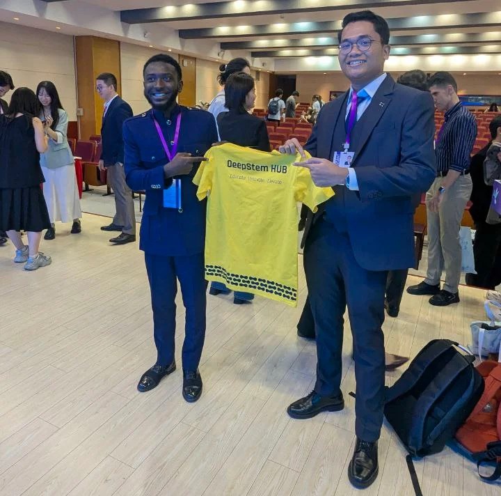 DeepStem Hub representative at an international STEM competition